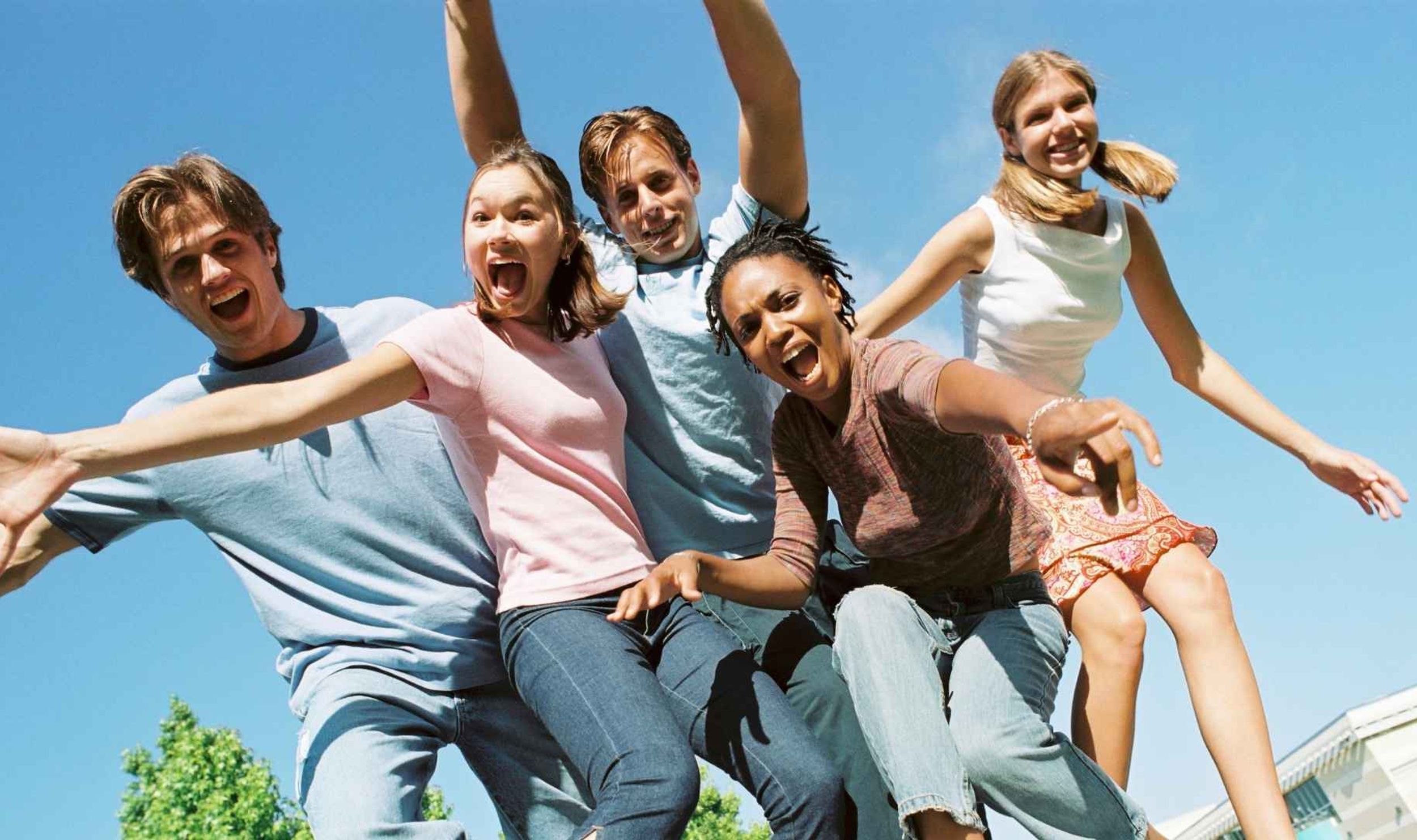 teenagers excited to hang out for a birthday party