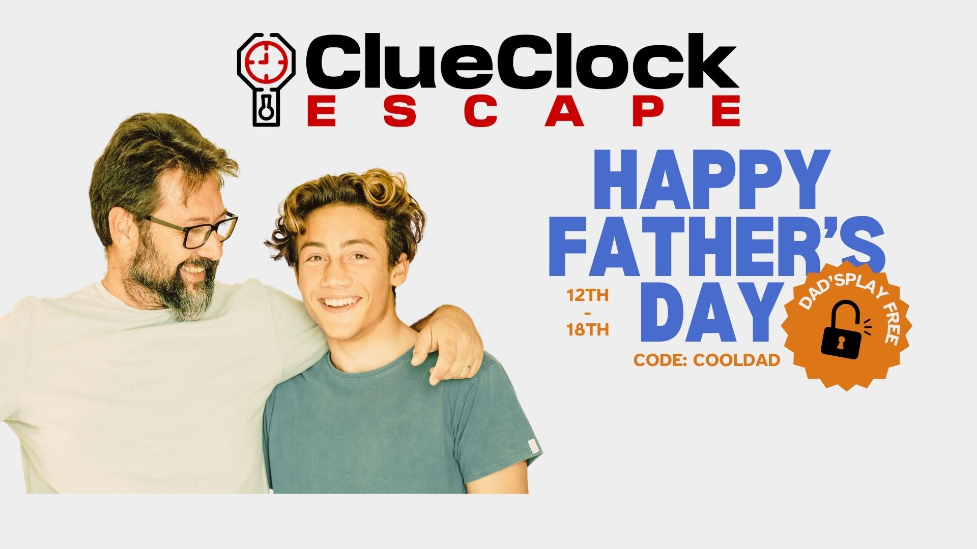 Father with his arm around his son and both smiling